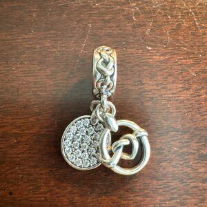 Pandora Moments Retired Knotted Hearts ‘Joined by Love’ Dangle Charm 798095cz